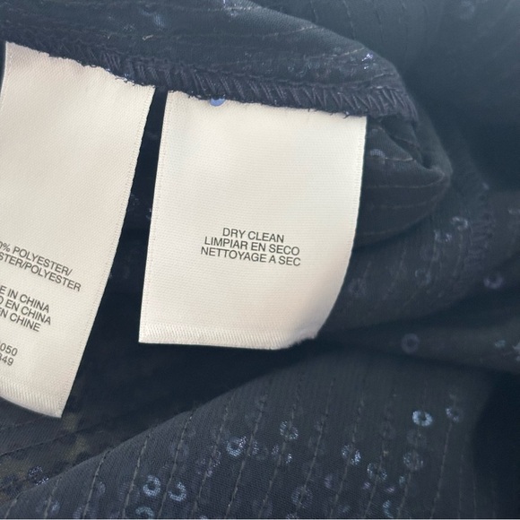 NWT Anne Klein Navy Sequined Sleeveless Blouse Formal Event Designer Top - Picture 7 of 7